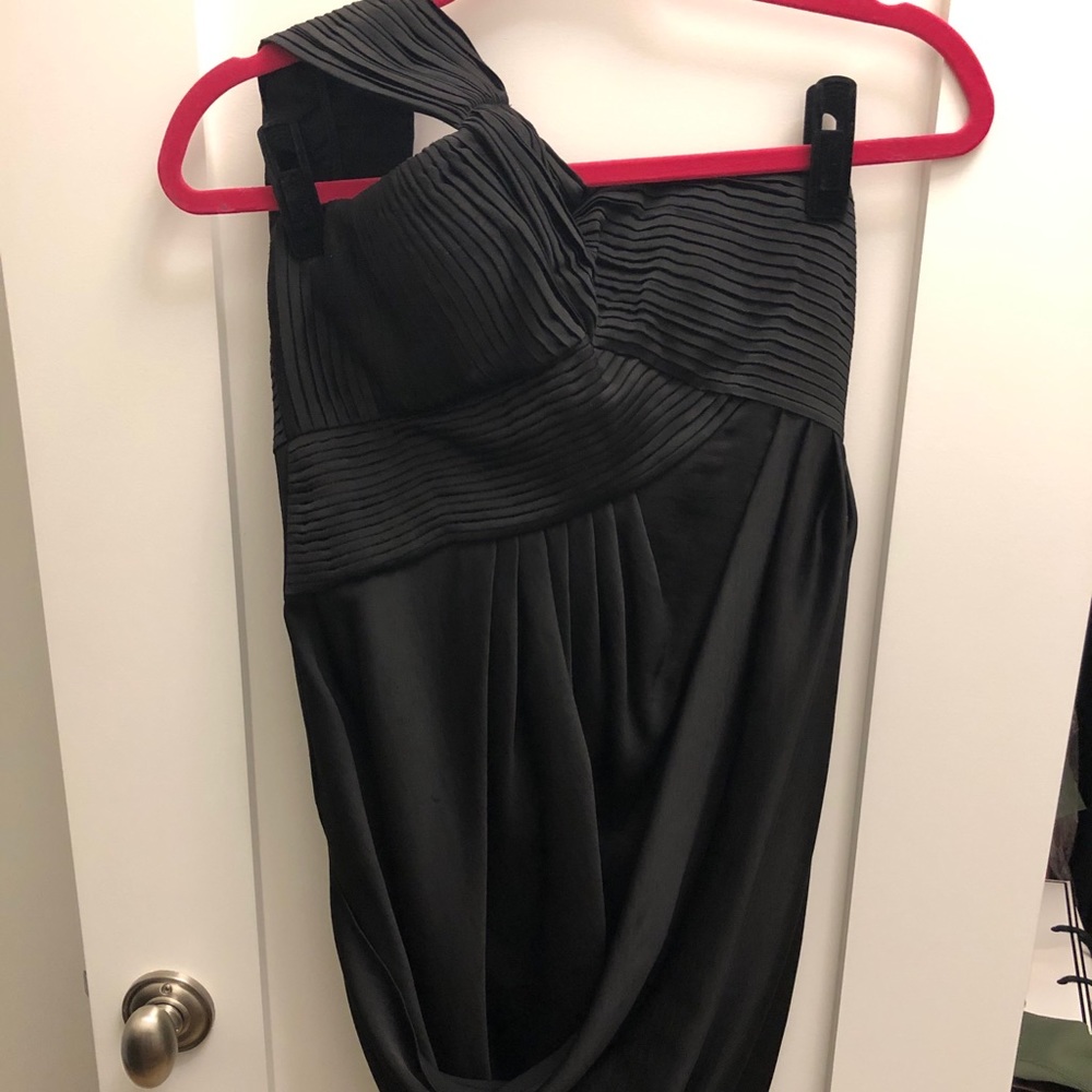 BCBG Max Azria one shoulder little black dress